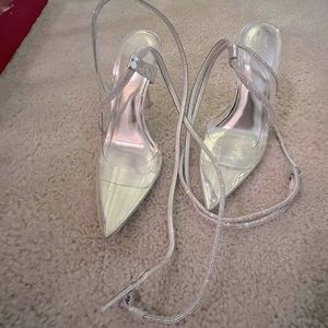 JLO tie up and clear heel. Further pics and videos available upon request